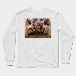 cow mouth face mask - cow lover gifts - cow face masks funny Long Sleeve T-Shirt